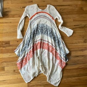 Anthropologie crochet dress with slip